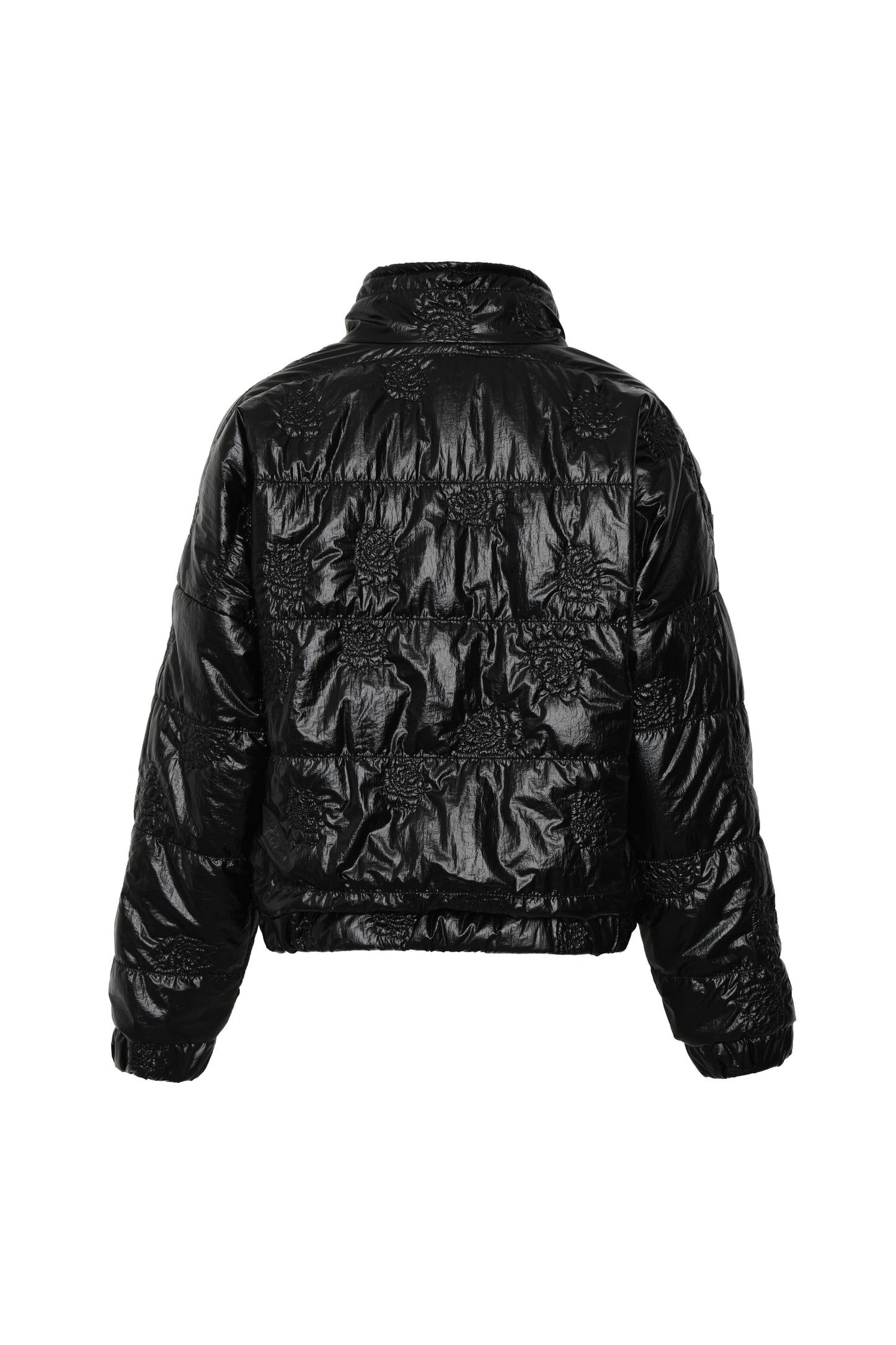Puffer Black Embroidery Jacket