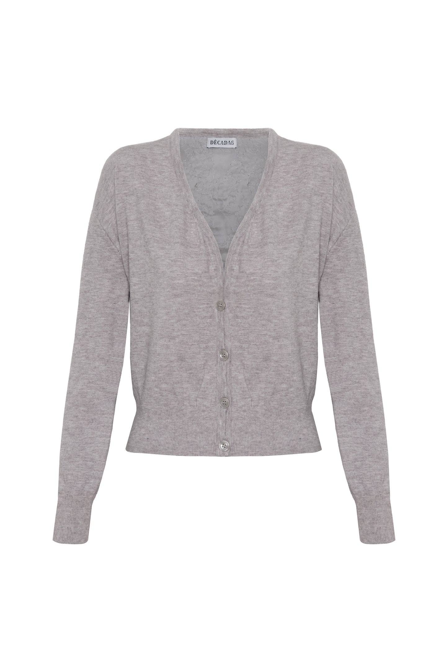 Elle Grey Satin Cardigan