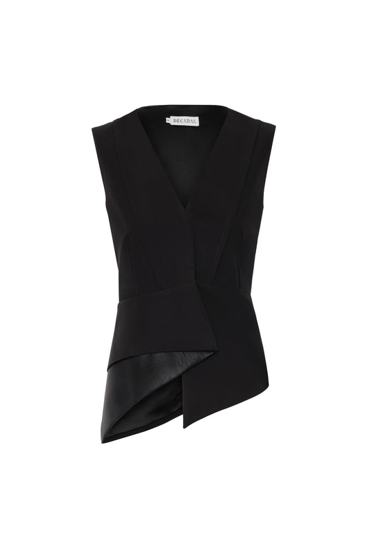 Greta vest faux leather